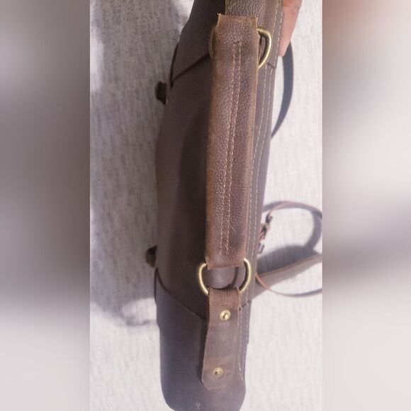 Handmade leather messenger bag - Picture 13 of 14